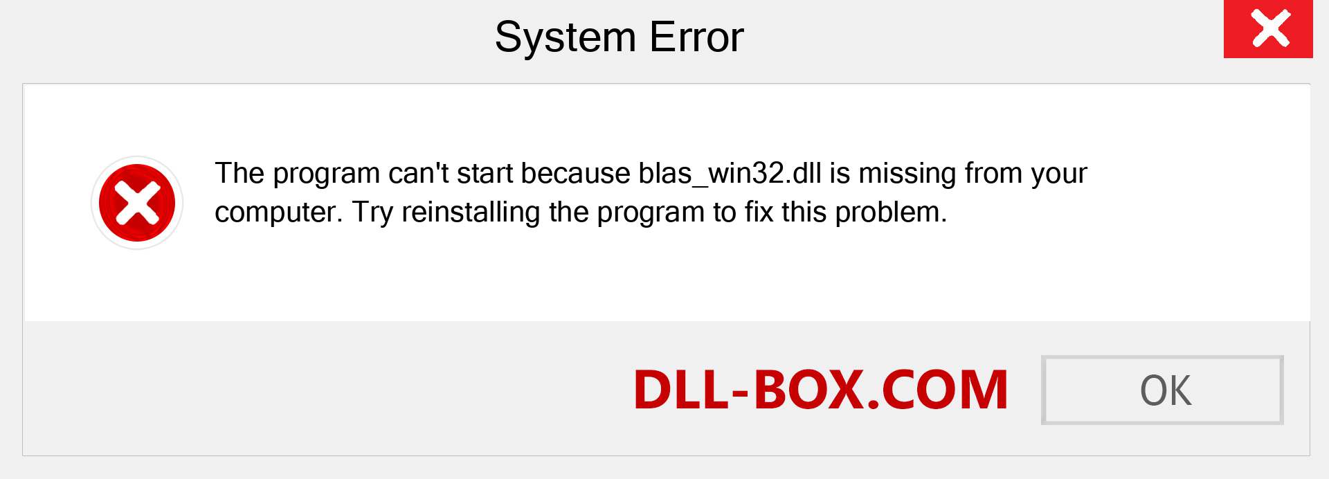  blas_win32.dll file is missing?. Download for Windows 7, 8, 10 - Fix  blas_win32 dll Missing Error on Windows, photos, images